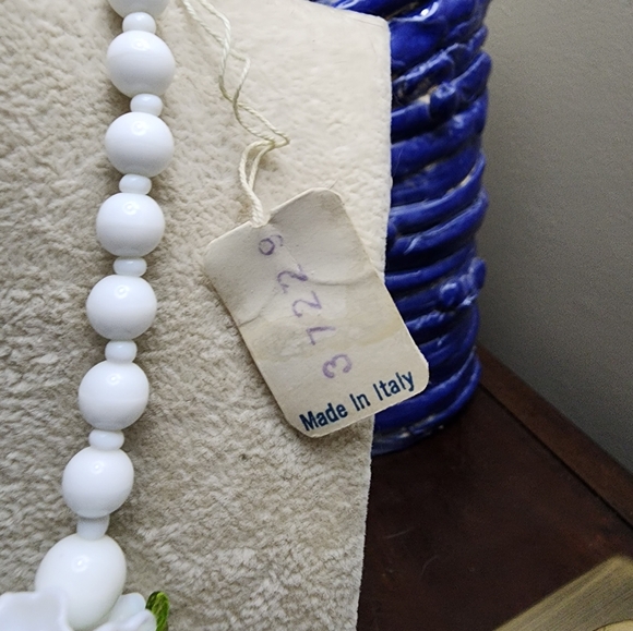 Vintage venetian floral lampwork glass  necklace - Picture 2 of 5